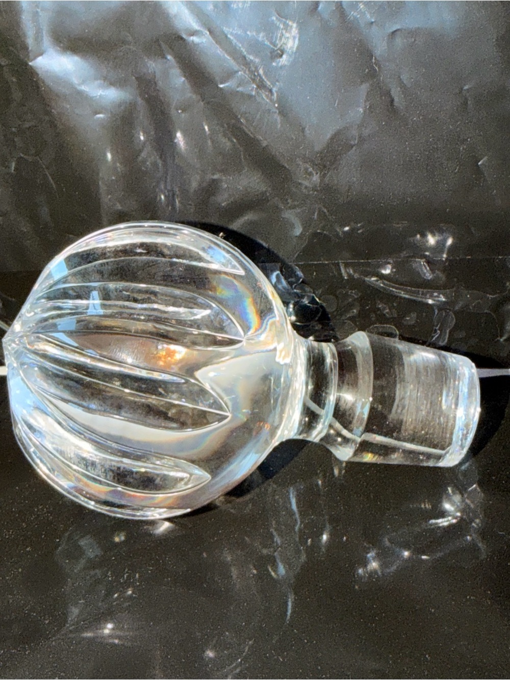 Clear Glass Decorative Finial - Elegant Home Accent